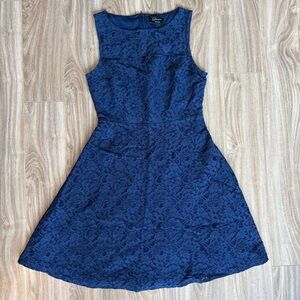 Floral Lace Navy Dress